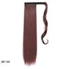 Synthetic Straight Ponytail Hair Extension With Velcro Wrap Design, 60cm Long Sleek Wrap Around Ponytail For Women Girls