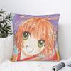 Cardcaptor Sakura Flower Square Pillowcases Polyester Home 90s Manga Cartoon Cushion Cover Cute Decorative Pillow Cover 45*45