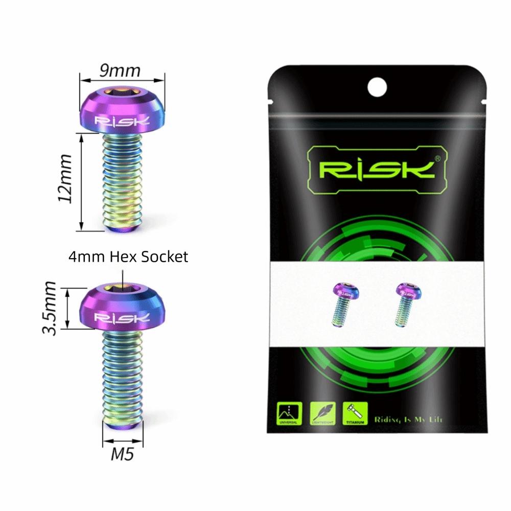 2PCS Multicolor Water Holder Screws Bicycle Water Bottle Cage Bolts  Bike Water Bottle Support 1-Multicolor