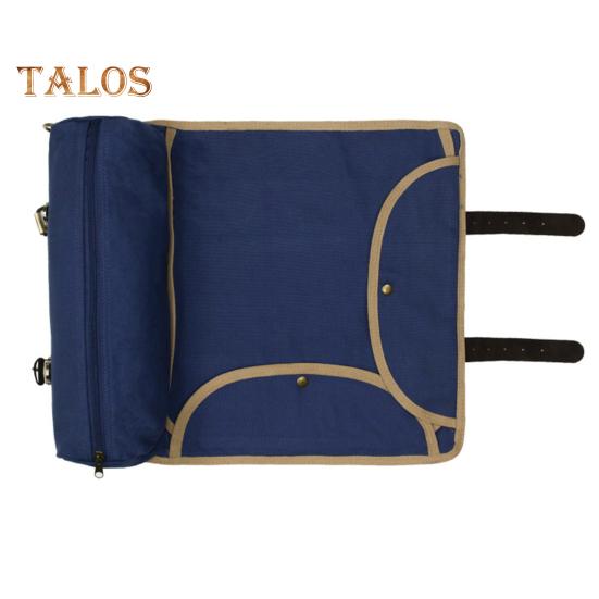 

Портативная сумка для бармена, дорожная холщовая сумка для барного набора, большая вместимость, несколько отделений, сумка для переноски барных инструментов синий