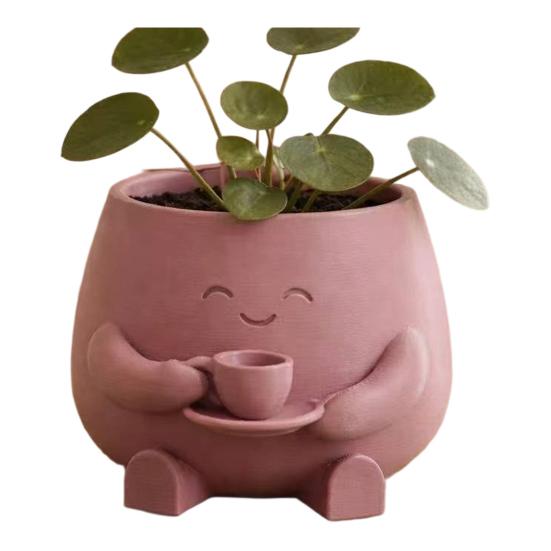 Adornos para Macetas Impresión 3D Lindo Soporte de Planta de Escritorio Duradero PLA Decoración del Hogar para Suculentas