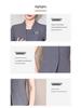 Women's Gray Summer Suit Set: Short-Sleeved Professional Attire for Hotel Front Desk or Jewelry Store