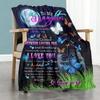 Dear Daughter Personalized Text Blanket Throw Personalized Blanket Soft & Cozy Perfect for Office Chair Sofa Livingroom Office