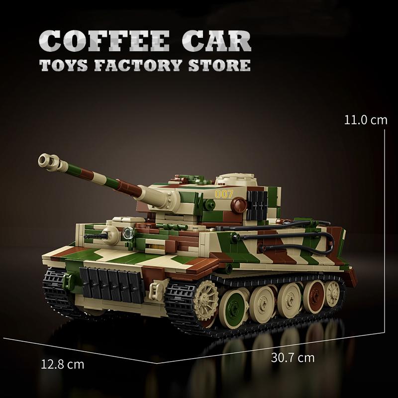 1603Pcs WW2 Military Heavy Tank Building Blocks German Armored Vehicle Bricks DIY Toys Panzer 3D Model Adult Christmas Gifts NEW