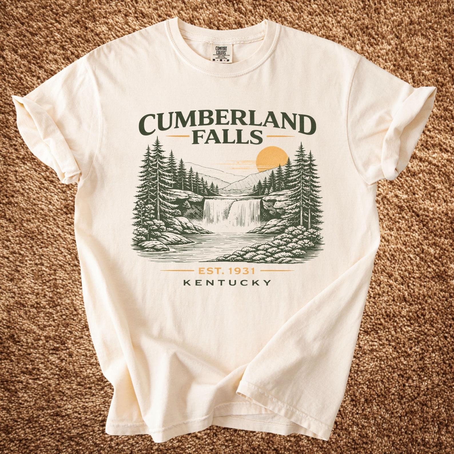 Cumberland Falls Kentucky Shirt | Appalachian Waterfall Tee, Vintage Nature Graphic Shirt, Kentucky Pride Comfort Colors T-Shirt S