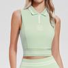 Women's Cross-Border Sleeveless Sports Vest and Short Sleeve Polo Tennis Outfit Set - Running & Fitness Yoga Wear Top