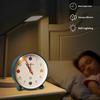 Analog Alarm Clock with Night Light Non-Ticking Silent Battery Operated Bedroom Desktop Digital Quartz Clock Children Students Birthday Gift