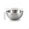 Stainless Steel Salad Bowl FoodGrade DoubleLayer Brushed Metal for Home Cooks, Kitchen, Dining