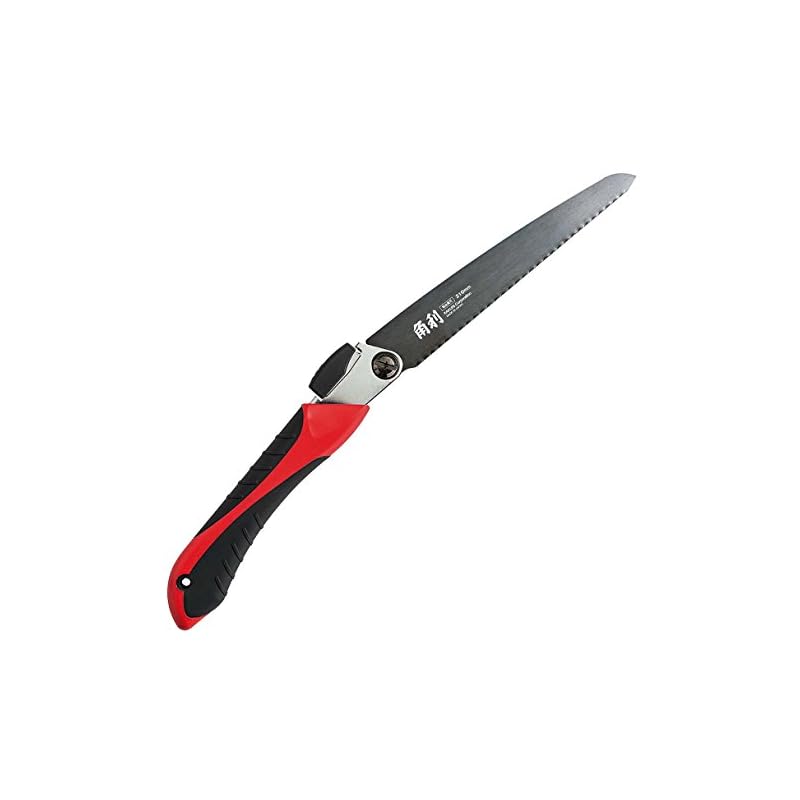 Kakuri Sangyo Folding Saw for Dismantling Bulky Waste, 210mm Blade Length, Black Blade, Suitable for Light Metals and Plastics, Replaceable Blade,