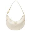 Polo Ralph Lauren Polo ID Brand Logo Zipper Closure Dumpling Bag Leather Crescent Shoulder Bag Mini Women Bags Ivory 428895802007