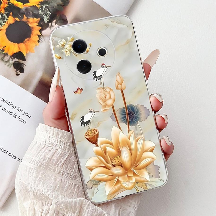 Hülle Für Vivo Y39 Y300i 5G Cover V2436 V2444A Neue Mode Blume Schmetterling Weiches Silikon Klare Hülle Für VivoY39 VivoY300i Funda