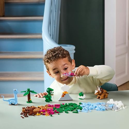 LEGO Classic Build a Dinosaur Toy, Birthday Gift, Educational Building Blocks for Boys and Girls, Ages 5, 6, 7, and 8, 11041