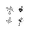 VVV [SET] Cupid Ribbon Heart Piercing