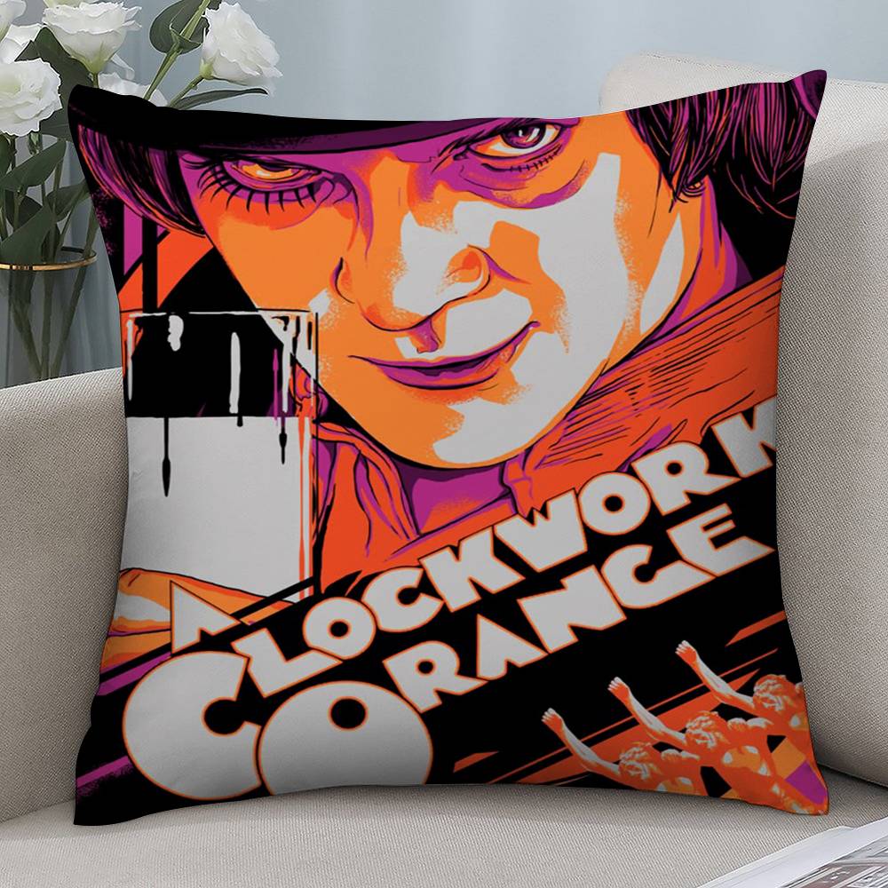 

Film C-Clockwork Orange Pillow Case Short plush Double-sided Print Square Throw Pillow Covers Sofa Home Cushion Decor 12x12Inch