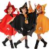 Lanman Halloween Witch & Pumpkin Cape with Hat for Kids