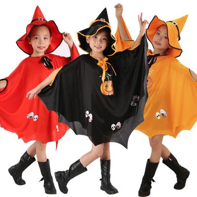 Lanman Halloweenský plášť čarodějnice a dýně s kloboukem pro děti