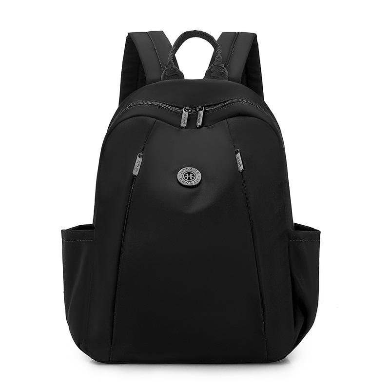 Schoolbag Backpack Women's Solid Color Simple Fashion Trend Versatile Sports Outdoor Bag Light Commuter Large Capacity Leisure Bag