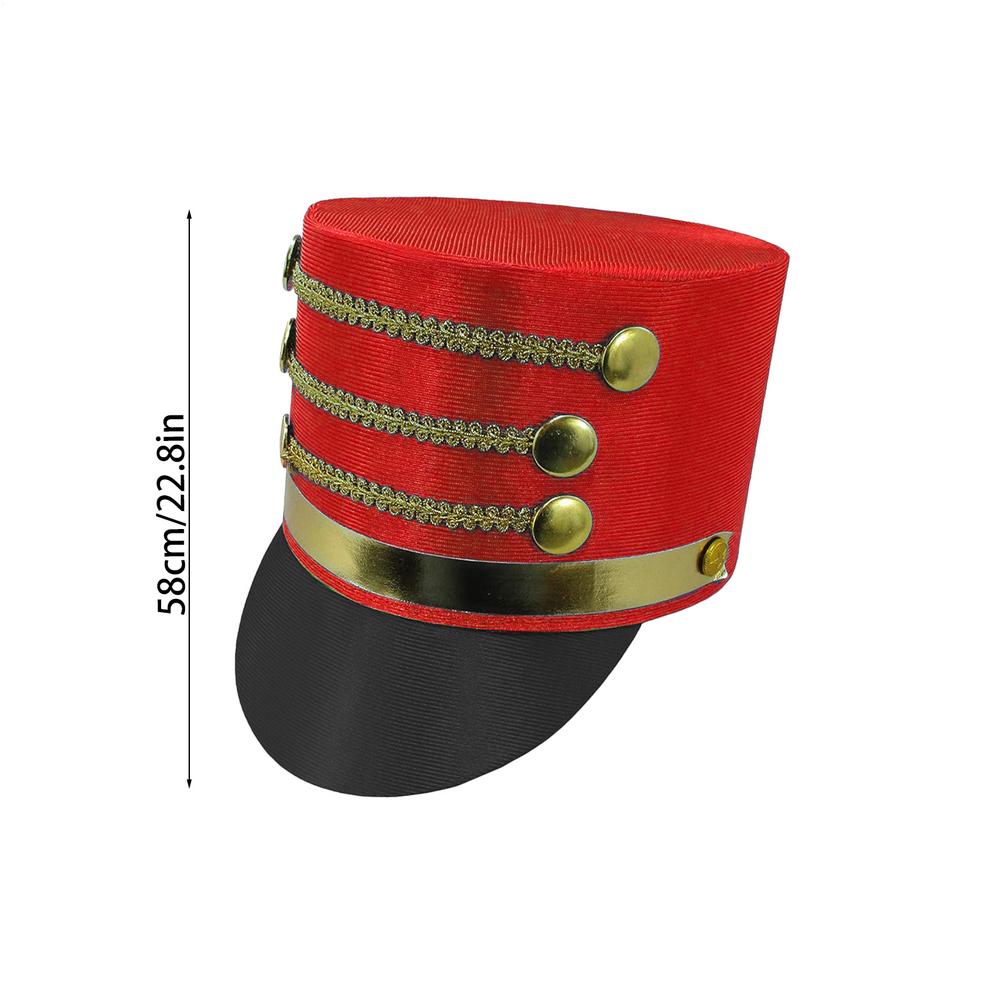 Nutcracker Toy Soldier Hat Soldier Band Major Cosplay Accessory Hat Creative Adults Costume Nutcracker Hat Performance Cosplay