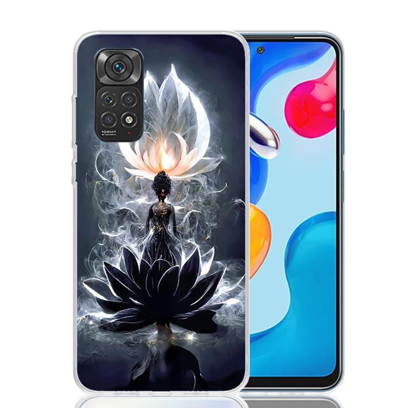 Buddhist Fire Lotus Phone Case For Xiaomi Redmi Note 13 14 15 Pro Plus 12S 12 14S 11S 11E 10 10S 11 11T 5G 4G Cover Coque Redmi