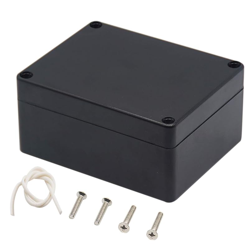 Junction Box, Zulkit Project Box IP65 Waterproof Outdoor Box ABS Plastic Electrical Boxes Electronic Enclosure Black 4.5 X 3.5 X 2.2 Inch(115 X 90 X