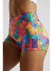 Women's High-Waist Yoga Shorts with European & American Cartoon Print