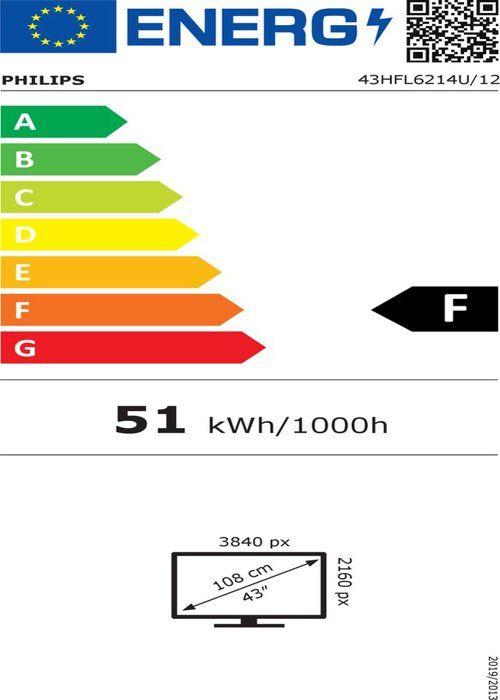 Téléviseur - PHILIPS - MediaSuite 43HFL6214U - 43 pouces - Smart TV - Full HD 1080p
