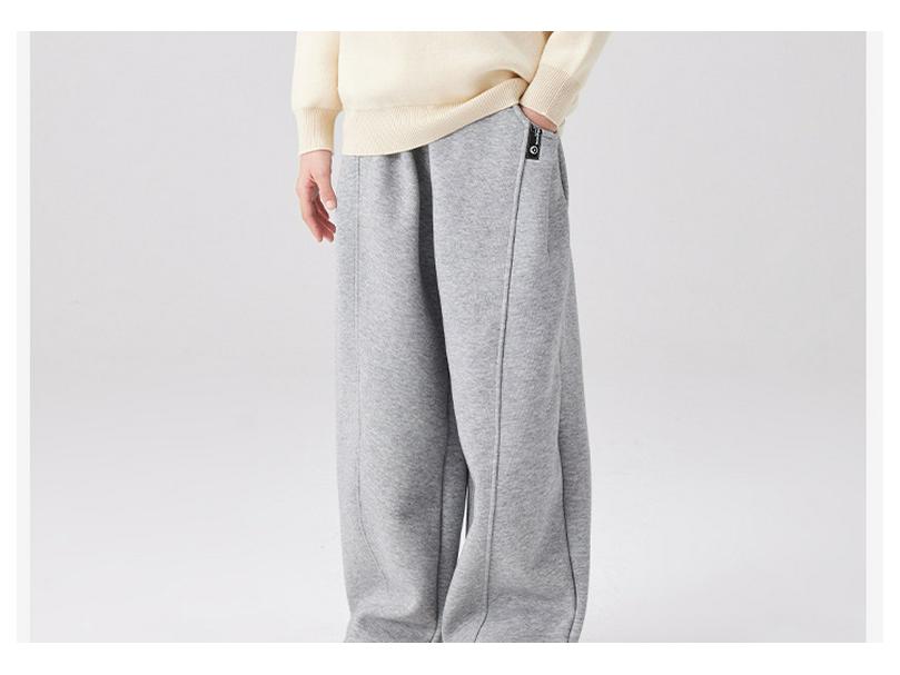Girls' Fleece-Lined Slim Wide-Leg Winter Pants - Casual, Thick and Loose-Fit Trousers for Kids.
