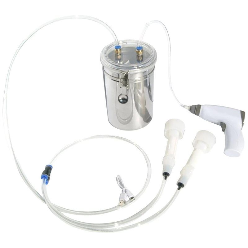 2L N85R-Effort-Saving Electric Sheep Milking Machine Kit Portable Milker With Double Head Transparent Lid For Farm Use