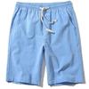 Herren Locker Atmungsaktiv Leinen Freizeit Knielang Sommer Strandshorts