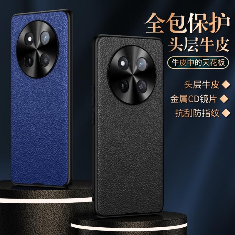 For Honor X60 X50 X40 GT Pro Litch Style Genuine Leather Case CD Pattern Full Camera Lens Protection Matte Soft TPU Cover