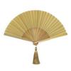 Shoroku Summer Fan with Fan byCOLOR Beige [Nishikawa Shoten] Case, Two-Tone Design, Women's,