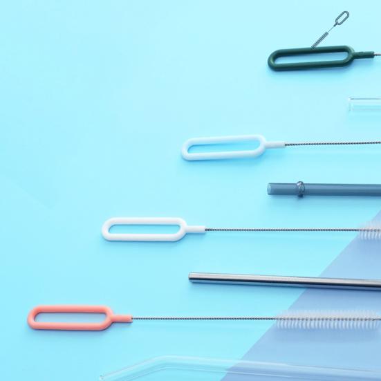 Long Handle Multi-purpose Pacifier Brush Long Handle Multi-purpose Nylon Practical Dense Bristle Tube Brush Baby Supplies