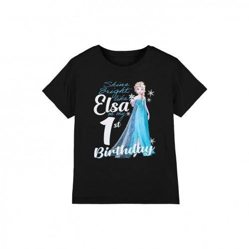 frozen Childrens/Kids Bright Like Elsa 1st Birthday T-Shirt