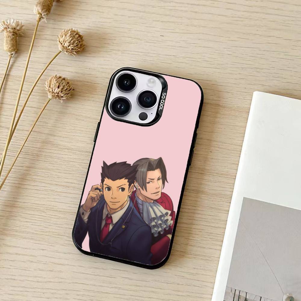 Game Ace A-attorney     Phone Case For iPhone 17,16,15,14,13,12,11,Pro Max,Plus Candy Silver Cover