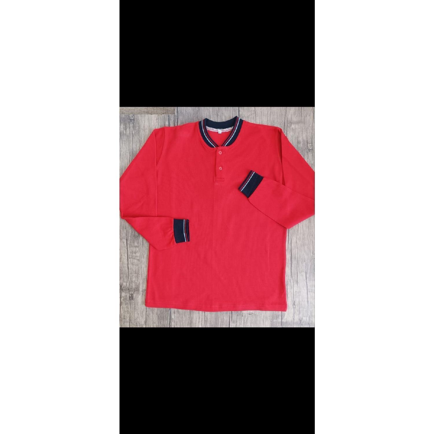

Polo Neck Long Sleeve School Uniform School Uniform S червоний