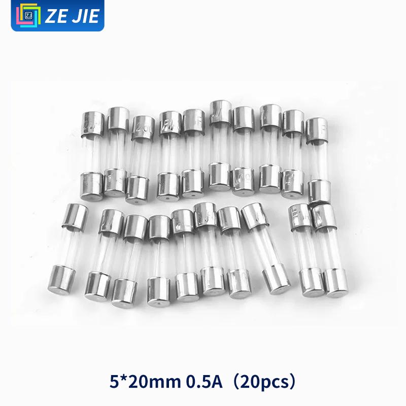 5×20mm Glass Tube Fuse 250V Current Ratings: 0.5A 1A 2A 3A 4A 5A 10A Fuses4