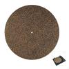 12 Inch Turntable Mat, Cork and Rubber, Anti Slip, Improves Sound, Vibration Dampening, Premium 3mm