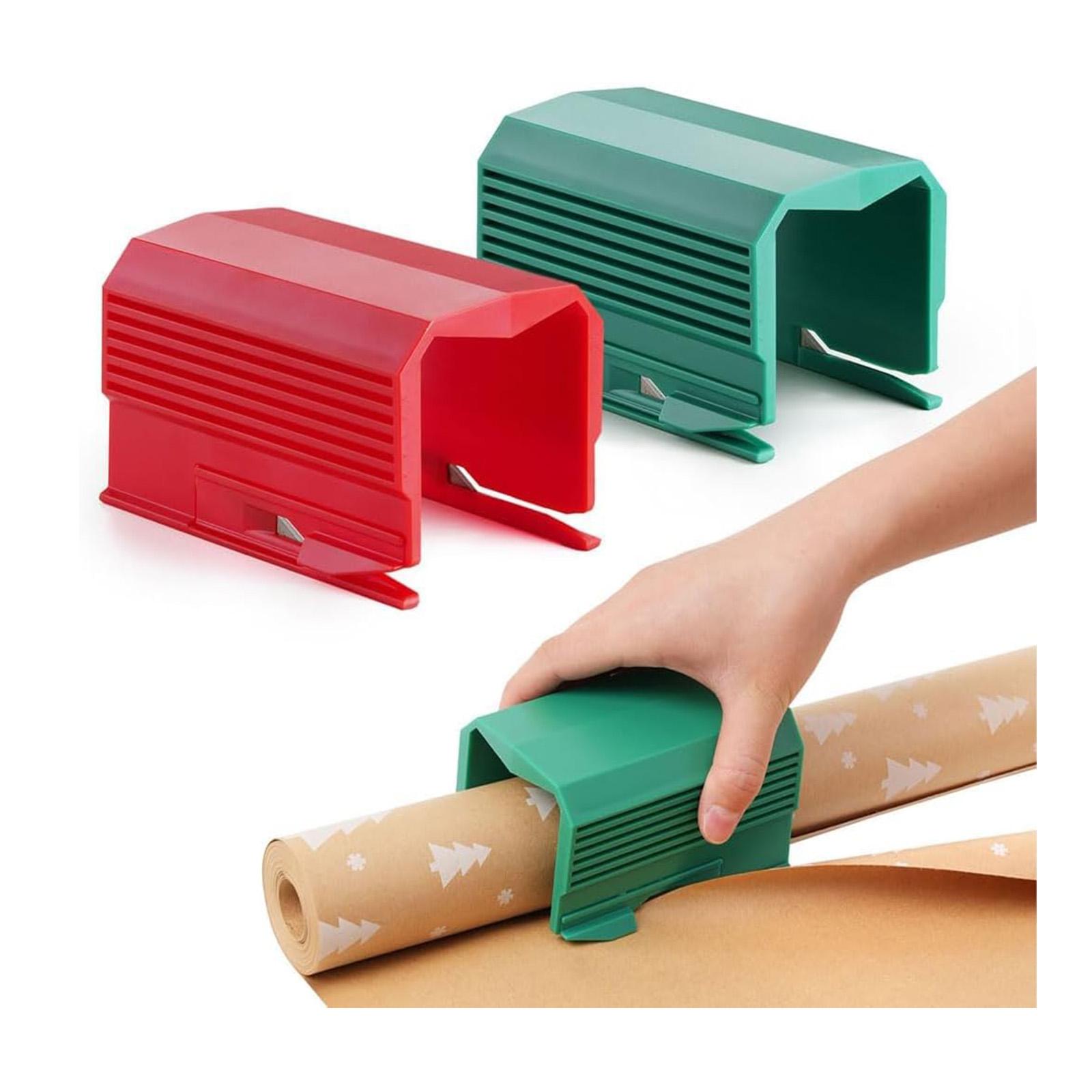 

2 шт. Резак для упаковочной бумаги Рождественские резаки для рулонов бумаги Набор инструментов-слайдеров для резки бумаги Принадлежности для упаковки рождественских подарков