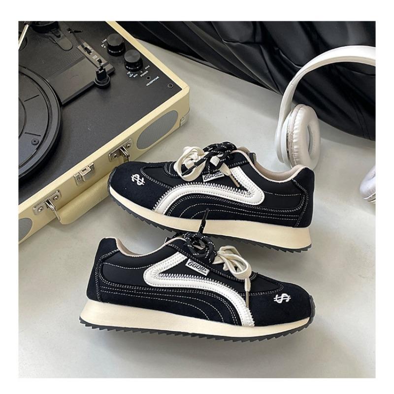 

Женские осенние новые ретро спортивные туфли на толстой подошве с сеткой, дышащие, повседневные 40 чёрный