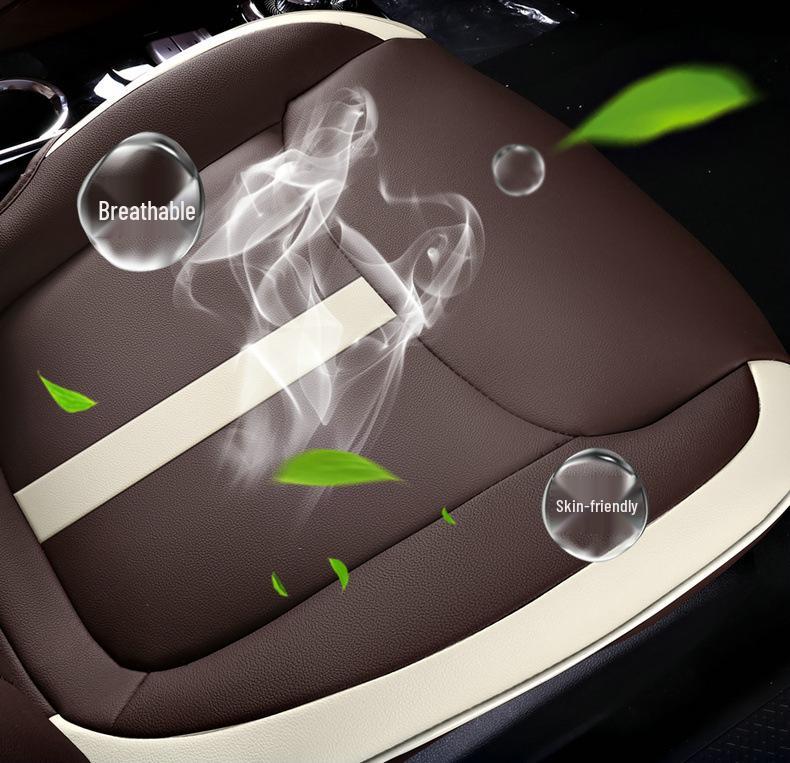 Wuling Bingo All-Season Universal Car Seat Cover - Full Surround Cartoon Leather Design