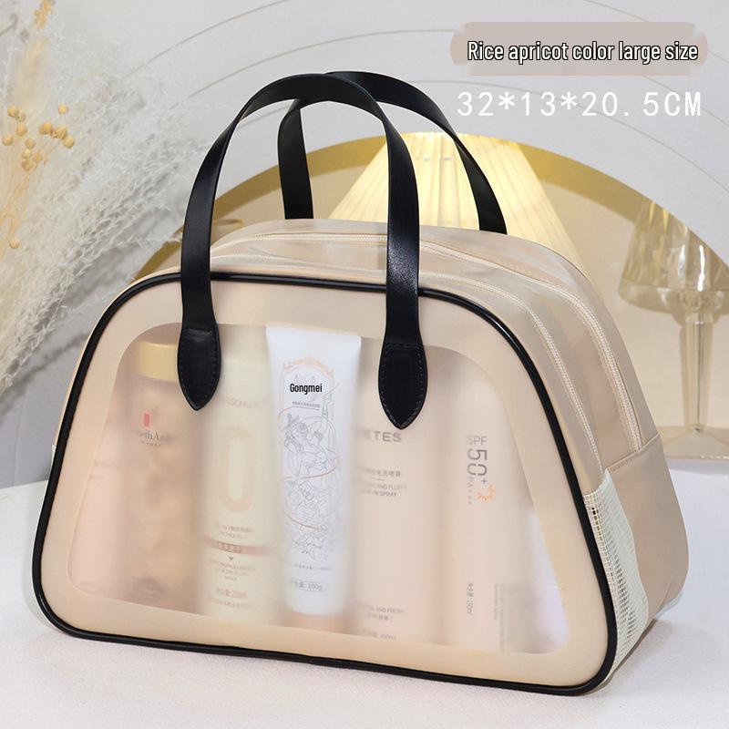 Ladder-Style Waterproof Makeup & Toiletry Bag, Large Capacity, Wet/Dry Separation, Portable for Travel & Swimming.