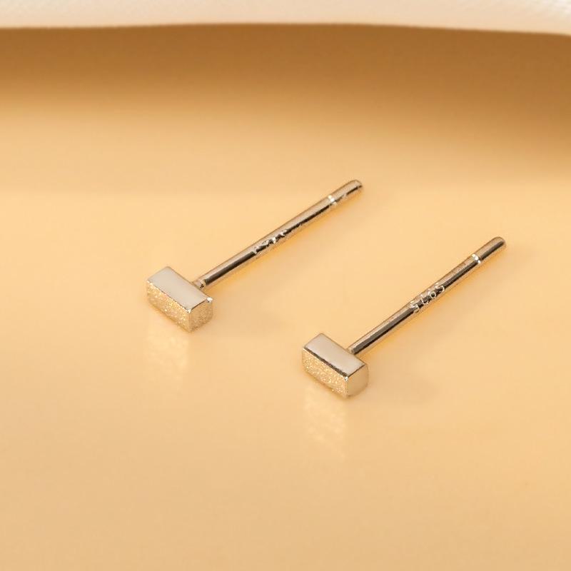 

Серьги-пусеты Banyan Tree из серебра 925 пробы, геометрический прямоугольник: Универсальные, Простые и Безопасные для сна женские наушники. ES1832 белого золота