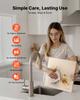 Pizza Stone, 406 X 355 Mm Rectangular Cordierite Pizza Stone, Extra Large Baking-Stone with Scraper, 15 Mm Thick Heat-Resistant Cordierite, for