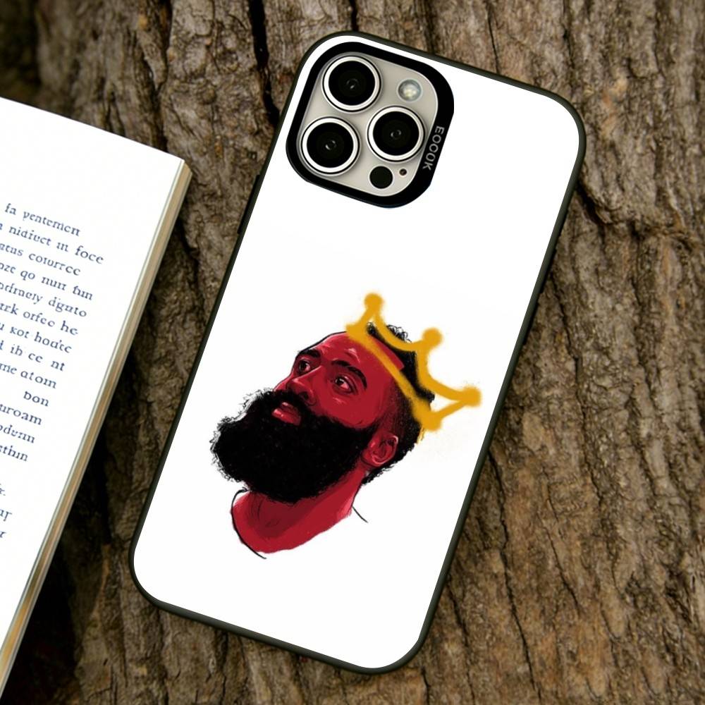 James Harden Phone Case For iPhone 17,16,15,14,13,12,11 Plus,Pro Max,XS,Colored Silver Plated Inside Cover iPhone14Plus