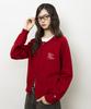 Yujen Minimal Round Neck Two-Way Knit Zip-Up_Red