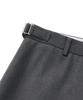 Neibieol Fine Wool No-Tuck Straight Pants - Charcoal