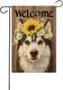 Sunower Husky Dog Garden Ag Spring Summer Husky Dog Yard Ag 12x18 Inch Double Sided Farmhouse Welcome Yard Ag Season PPZ