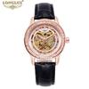 LONGLUX New TOP Brand Luxury Women's Watch with Box Hollow Automatic Women's Mechanical Watches