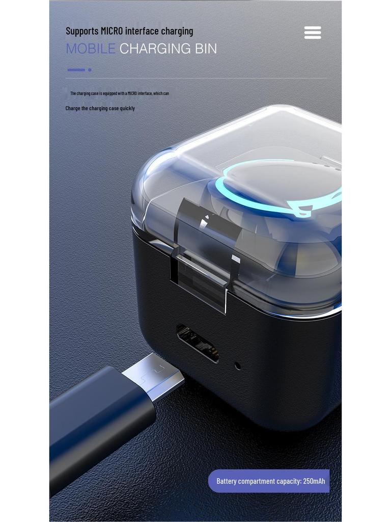 B8 Mini Invisible TWS Noise-Cancelling Bluetooth Earbuds with Charging Case