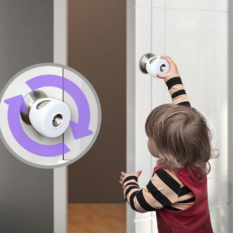 Round Ball Lock Anti-collision Cover Child Safety Doorknob Cover Room Door Handle Anti-collision Cover Doorknob Crash Protector